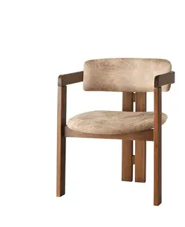 Jedálenská stolička CO Beige and Walnut