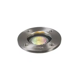 Inteligentné zemné bodové svietidlo nehrdzavejúca oceľ Vrátane WiFi GU10 IP65 - Basic Round