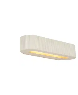 Škandinávske nástenné svietidlo béžové UFO 2-svetlá - Plaster
