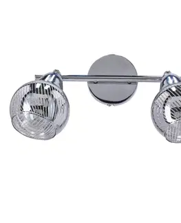 Stropná lampa Virginia s chrómovým pásikom, zrkadlové tienidlo e14