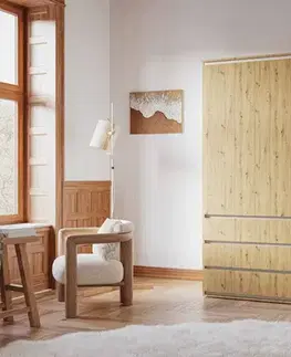 SONIJA COMBI šatníková skriňa, dub Artisan/biela