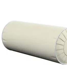 Dekoria Vankúš na kolieskach s výstupkami s lemovaním, OffWhite, Velvet, 704-10