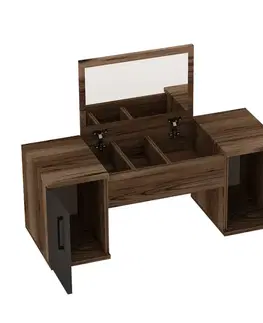 Toaletný stolík Mercan - Light Walnut, Anthracite