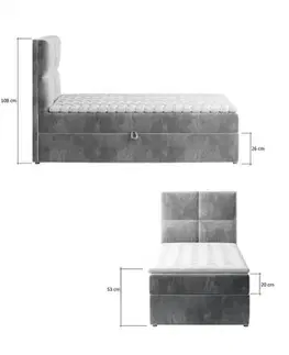 LIVIA 05 boxspringova postel Monolith 63