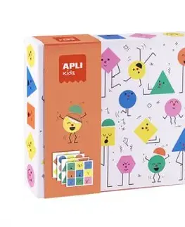 APLI Krabička s nálepkami Geometrické tvary - Emócie - APLI