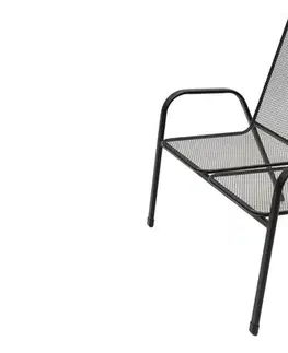 DEOKORK Kovová lavice GREY (čierna)
