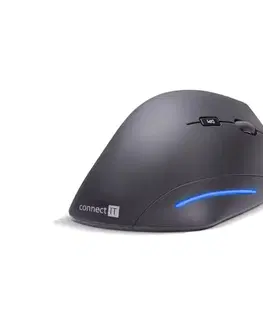CONNECT IT CMO-2500-BK - Ergonomická drôtová myš Verti Wire 1000/1600 DPI čierna CMO-2500-BK