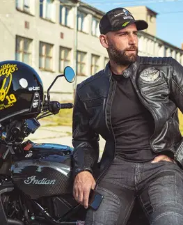 W-TEC Black Heart Wings Leather Jacket čierna - XXL