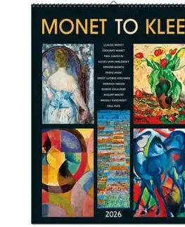 Nástenný kalendá 2026 Monet to Klee