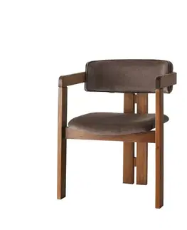 Jedálenská stolička CO Dark Brown and Walnut