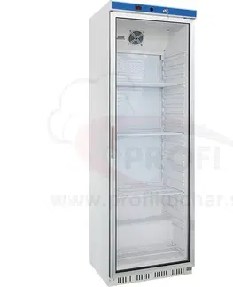  Biela presklená chladnička FORCAR®350 L