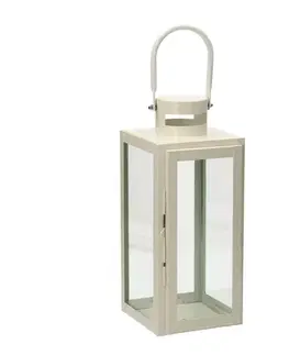 Dekoria Lampáš Metalowy Elegance White 40 cm, 13 x 13 x 40 cm