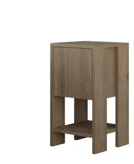 MIA nočný stolík s dvierkom, orech Hitit