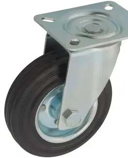 Pojazdné koliesko, čierne koleso 125 mm/125kg, doska otočná