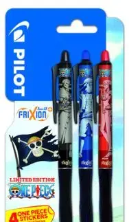 Pilot Sada Roller FriXion Ball Clicker One Piece 3 ks, 0.7, blister, Čierna, Červená, Modrá