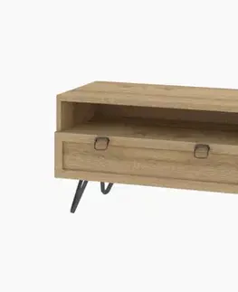 Stolík pod TV BIMBO 25 s LED, dub divoký / artisan olej