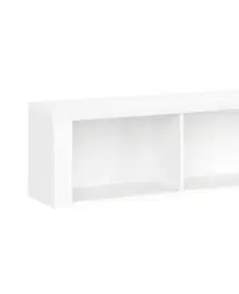 KONDELA Lindy 160 polica biely lesk
