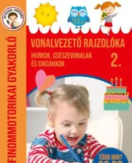 Vonalvezető rajzolóka 2. - Hurkok, csészevonalak és cikcakkok - Finommotorikai gyakorló - Több mint 60 db matrica