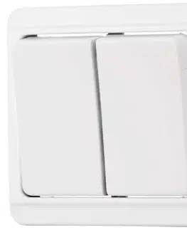 Vypínač lustrový TESLA biely 26031