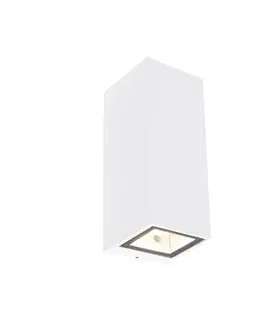 Moderná nástenná lampa biela 2-žiarovková GU10 AR70 IP54 - Baleno