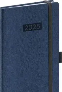 Vreckový diár Diario 2025, tmavo modrý, 9 × 15,5 cm