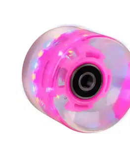 WORKER Svítící kolečko na penny board 60*45 mm vč. ložisek ABEC 7 fialová