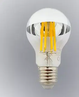 Žiarovka FL LED A60 12W E27 4200K Half Silver