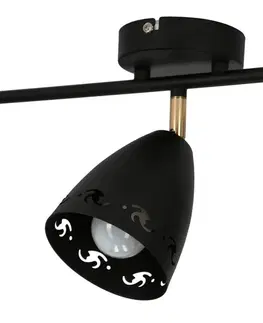Stropná lampa 3xE14 70cm COTY STRIP ČIERNA