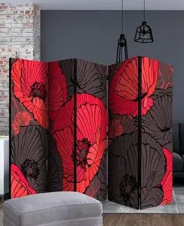 Paraván Pleated poppies Dekorhome