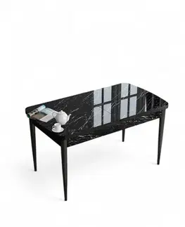 Jedálenský stôl Han - Black Marble, Black