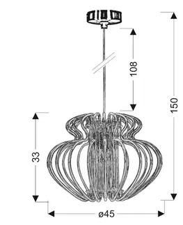 Závesná stropná lampa 1X60W E27 modrá IMPERIA