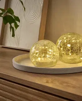 LED sklenené gule, 2 ks