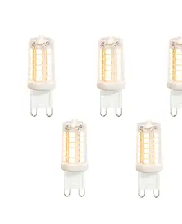 Sada 5 LED žiaroviek G9 číra 3,5W 480 lm 2700K