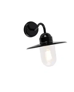 Moderná vonkajšia nástenná lampa čierna IP44 - Kansas