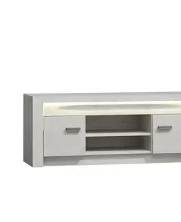 KONDELA Infinity 9 tv stolík jaseň biely