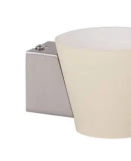 Nástenná lampa biela kužeľová sklenená lampa 40W G9 Simonet