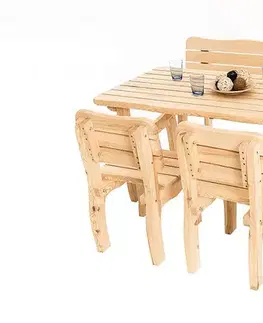 DEOKORK Masívne záhradná zostava z borovice VIKING 1+2+1 (40 mm) - rôzne dĺžky 180 cm