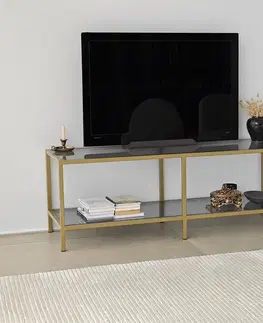 TV stolík Basic - Dark Grey, Gold