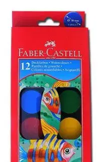 Vodové farby Faber-Castell priemer 24 mm 12 ks