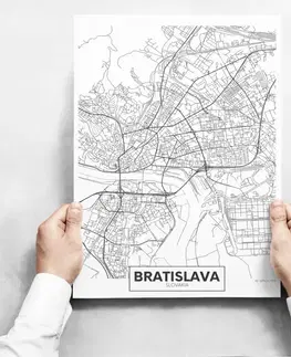 Obrazy na stenu - Map Of Bratislava II