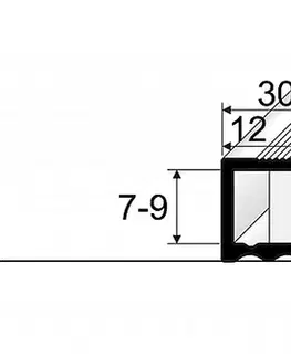 Ukončovací profil 12 mm pre krytiny od 7 do 9 mm (nevŕtaný) Stříbro E01