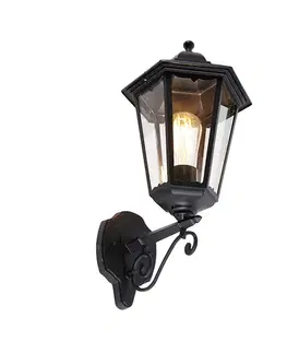 Klasická vonkajšia nástenná lampa čierna IP44 - Havana Up