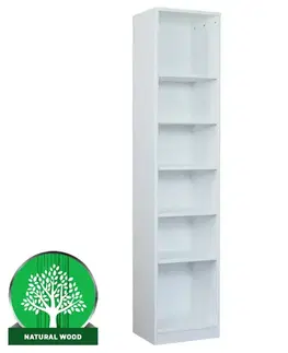 Regál eko vysoký 180 borovica morená biela