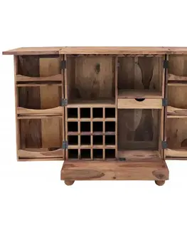 Rozkladacia barová skriňa 80x105x55 indický masív palisander