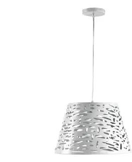 ONLI - Luster na lanku RICKY 1xE27/15W/230V pr. 40 cm biela 4896/S