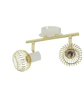 Nástenná lampa 2xE14 26cm Oslo Strip biela/zlatá