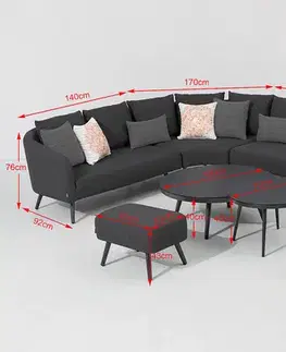 Luxusná textilná zostava MELIA LIKA TEX (antracit)