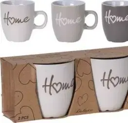 Kinekus Hrnček kameninový 150 ml HOME sada 2 ks, mix farieb