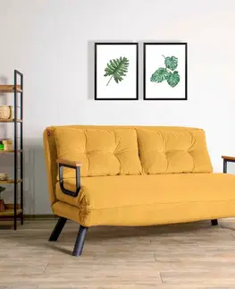 Rozkladacia pohovka Sando 2 Mustard