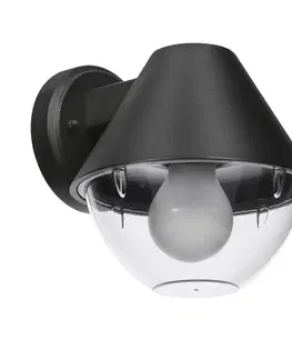 Nástenná lampa Hendera záhradná 20,5x17,5 čierna 1x40W E27 kužeľové tienidlo IP44